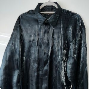 vintage Green silky button down